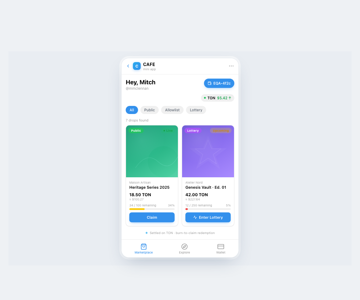 CAFE Mini App marketplace
