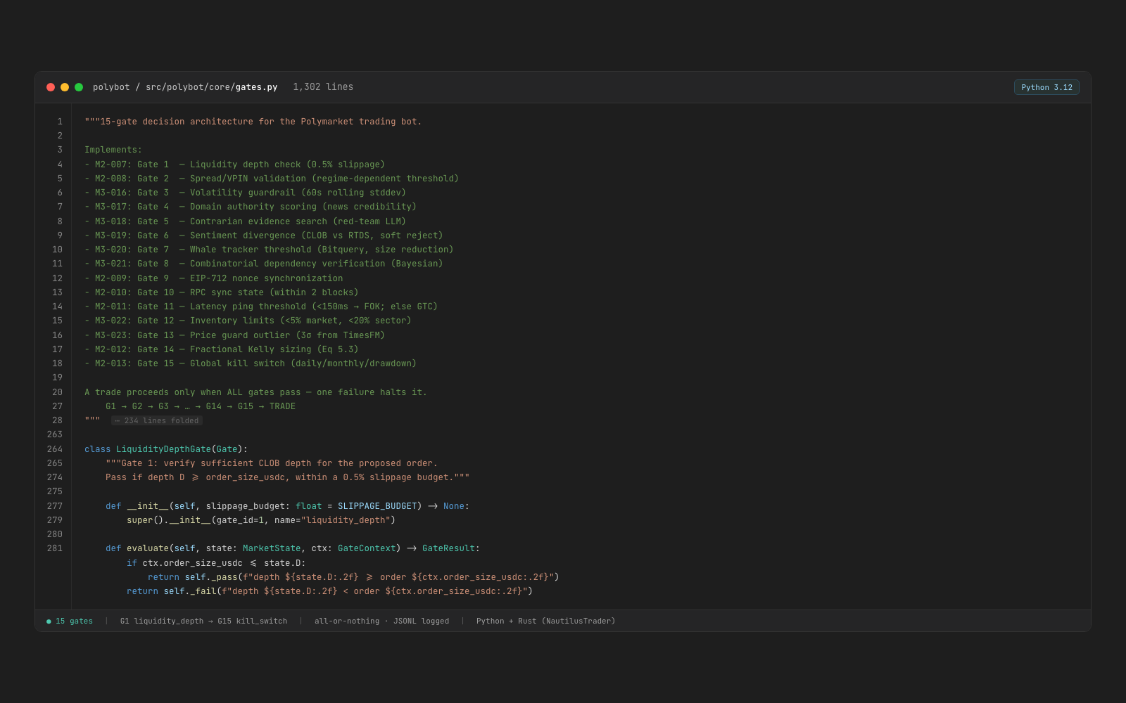 Polymarket engine dashboard